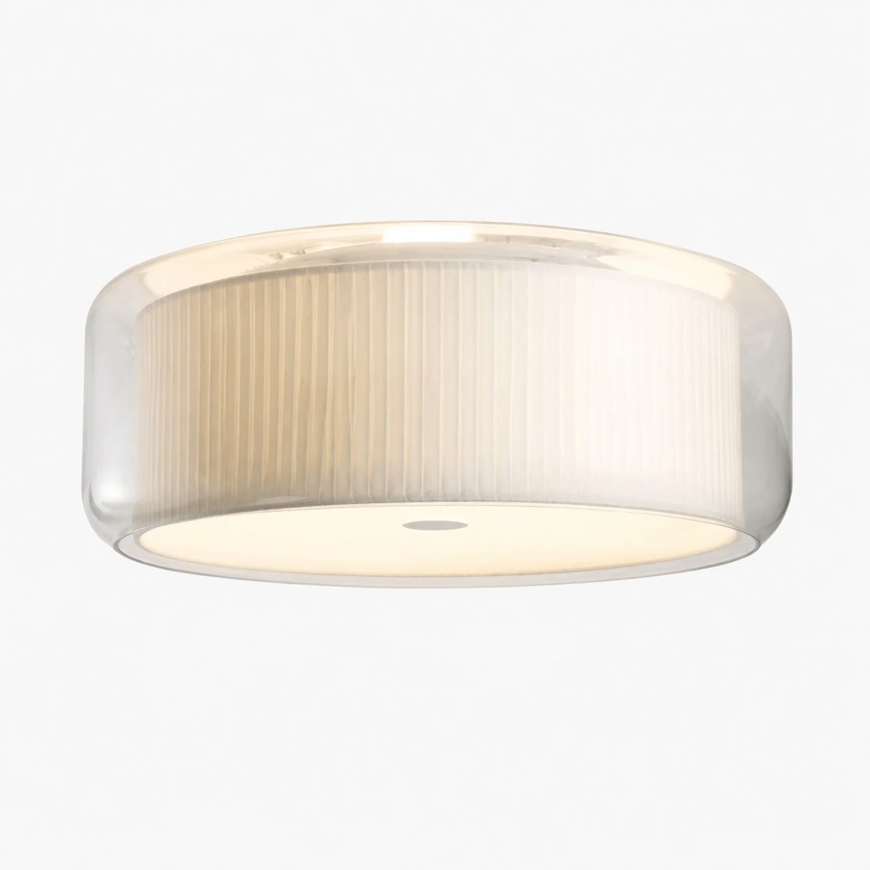 Lámpara de techo de cristal blanco y tela, estilo A