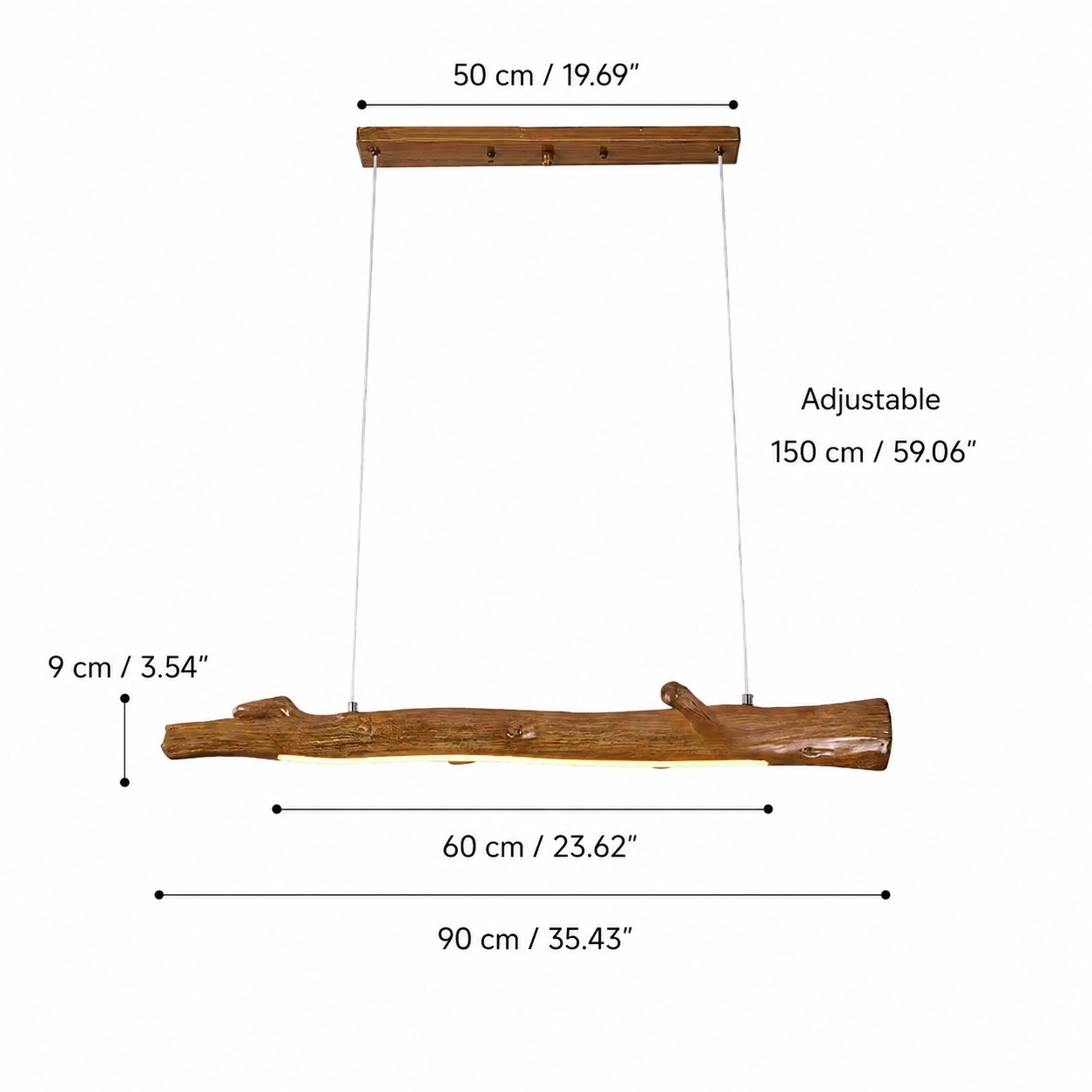Diagram van 90 cm