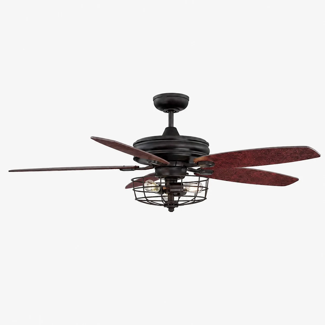 Hojas de madera oscura negra con jaula de alambre / 107 cm / 42″