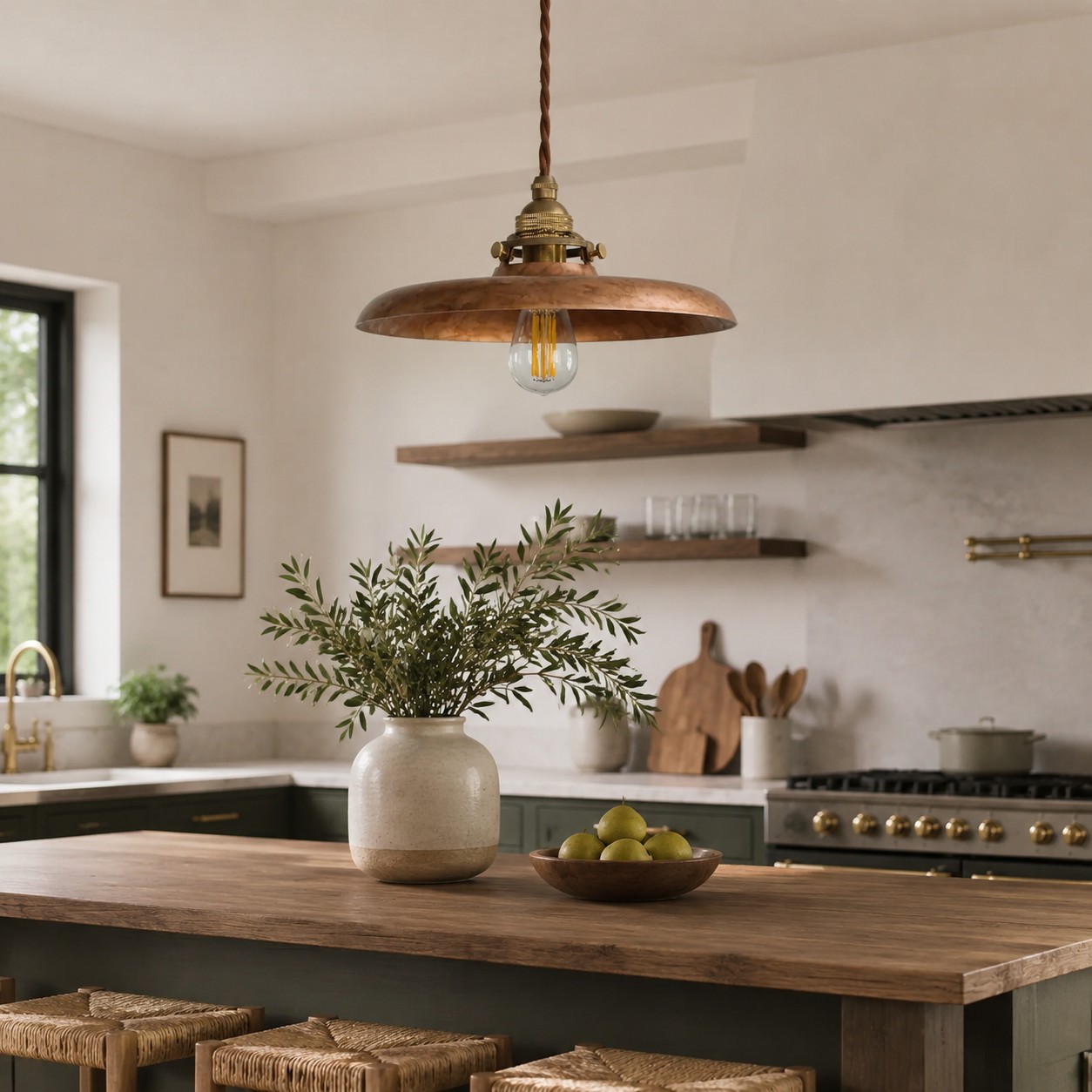 lampa wisząca do kuchni w stylu rustykalnym