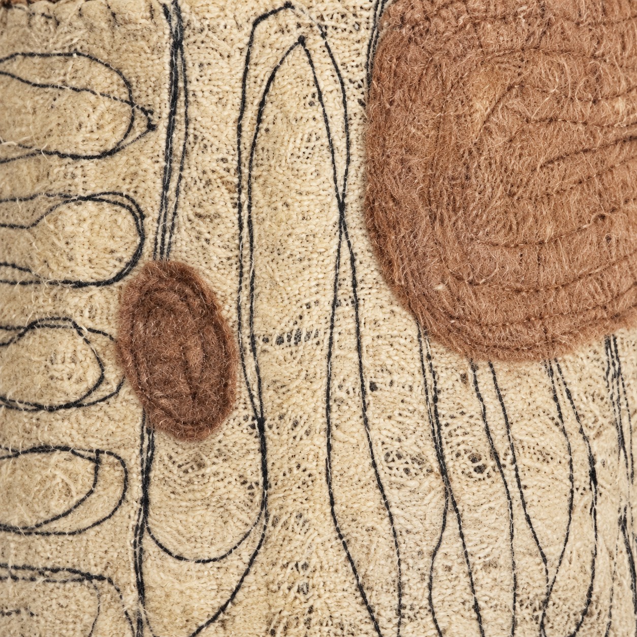 Detalle de la textura de la fibra de lufa natural