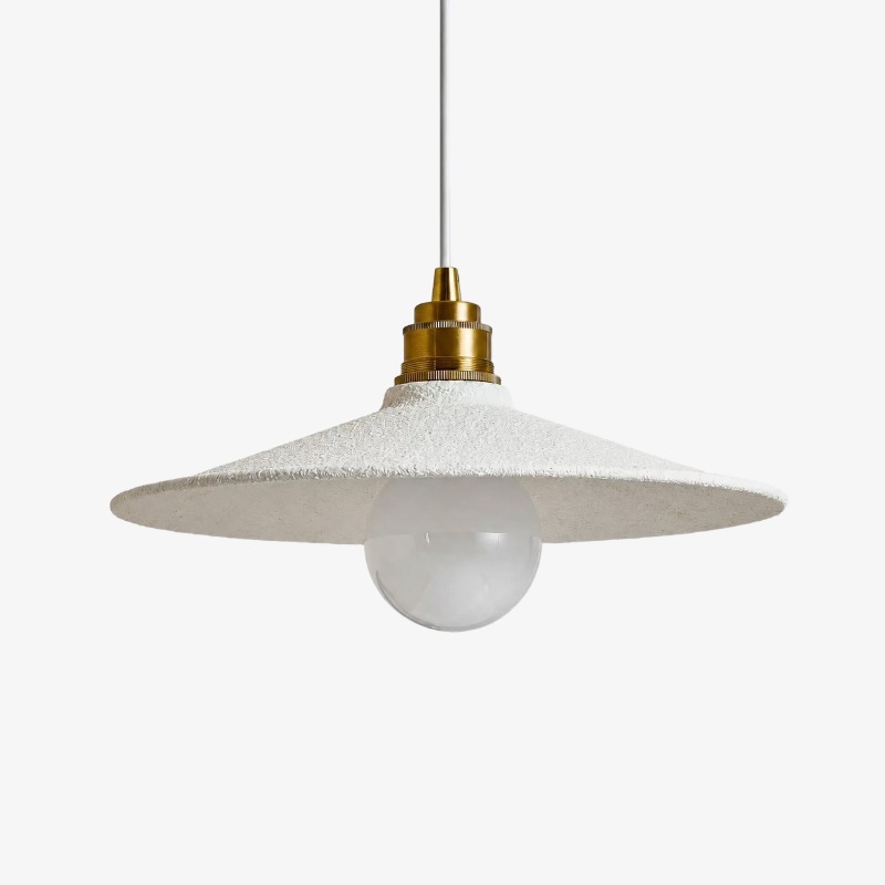 Saucer Shade white pendant light