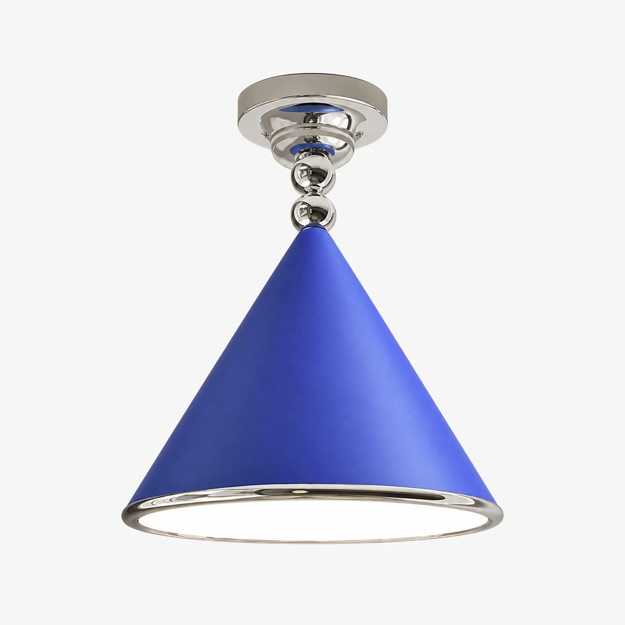 Lámpara de techo azul + cromo de 40 cm / 15,7 pulgadas