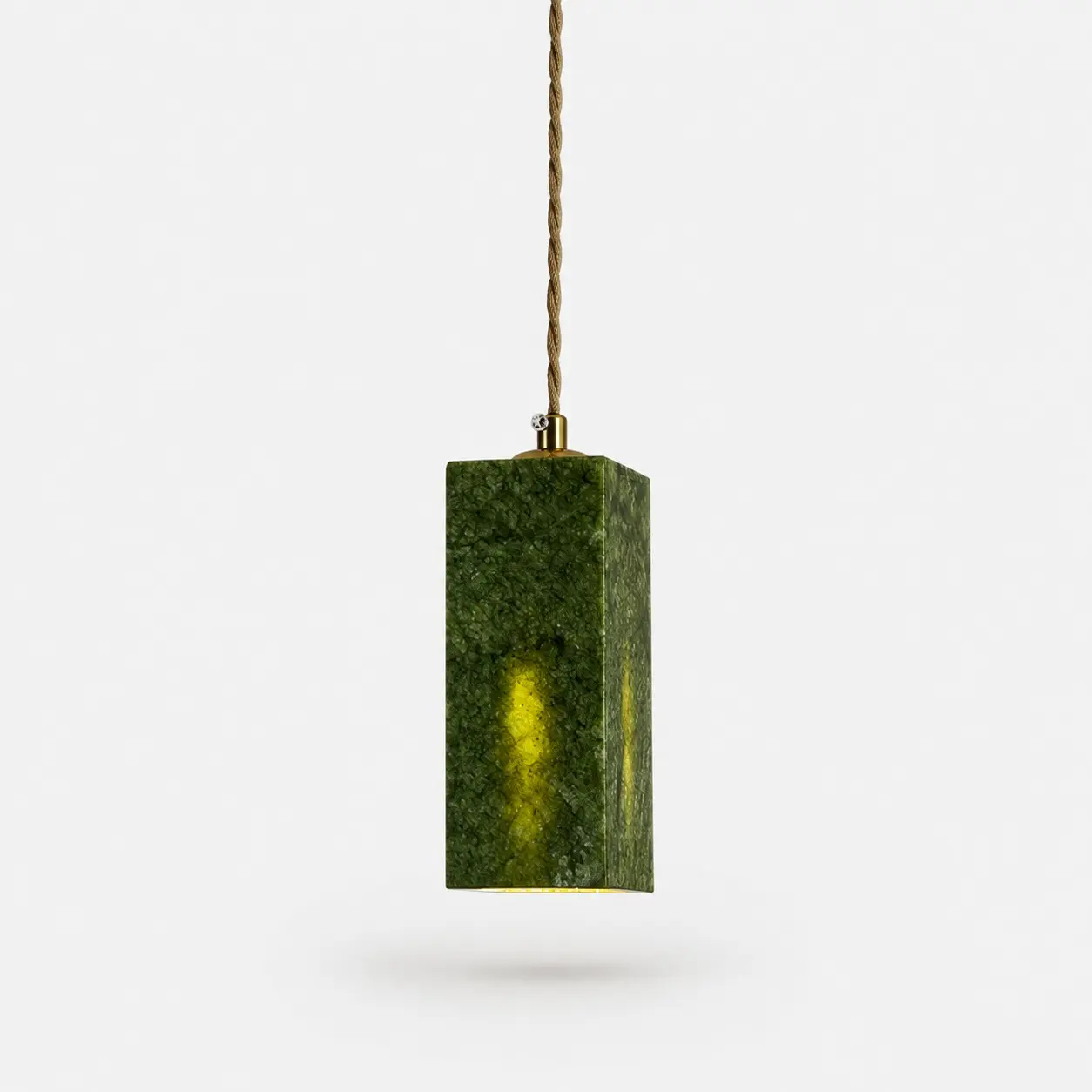 Fransk vintage grønn jade pendellampe