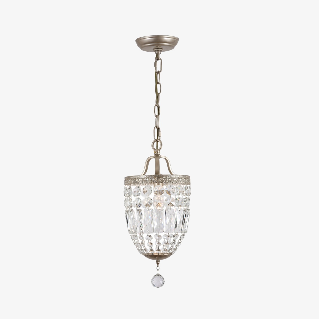 Luminária pendente mini Lanterna de Cristal Facetado SKU