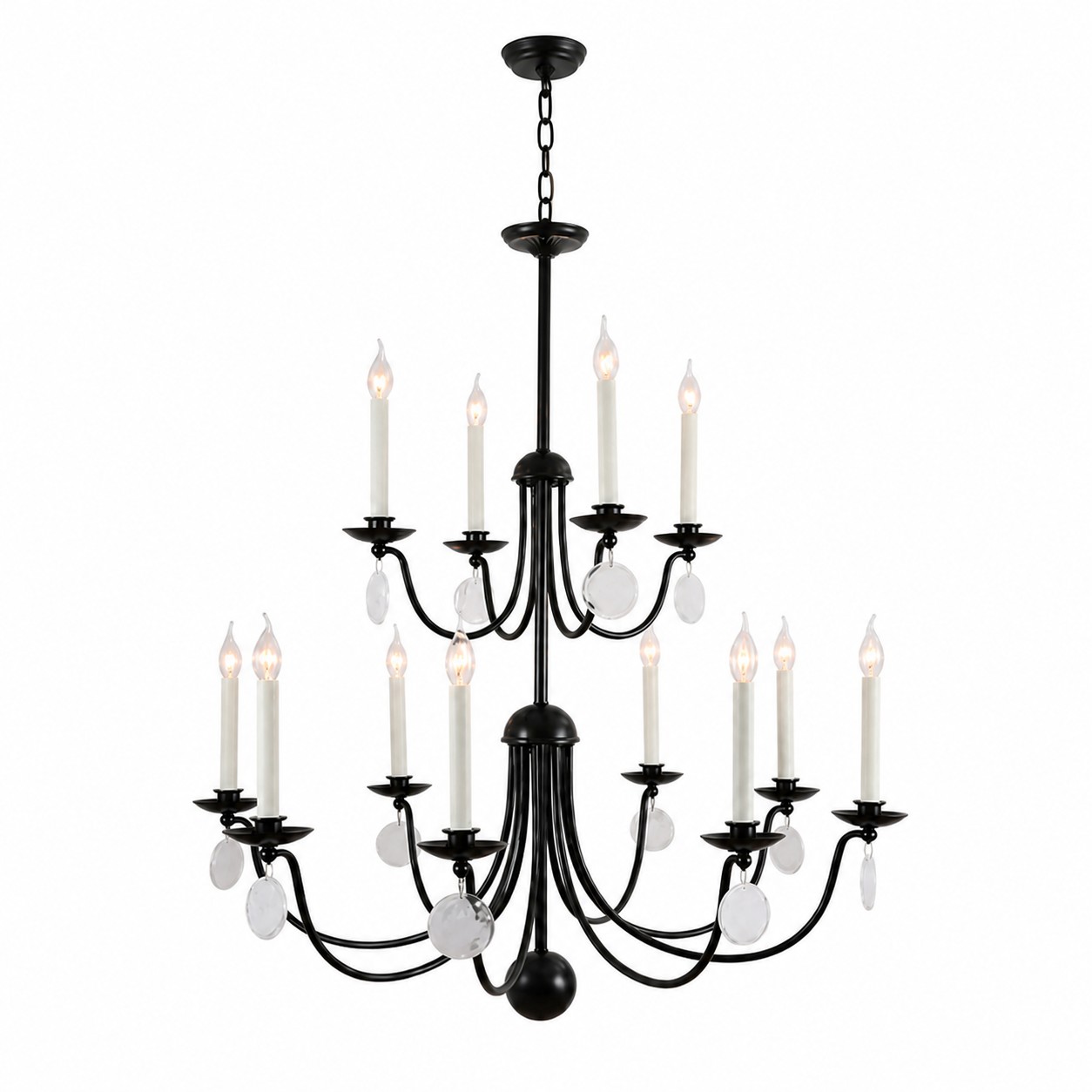 Lustre de 12 luzes com 40,2 polegadas