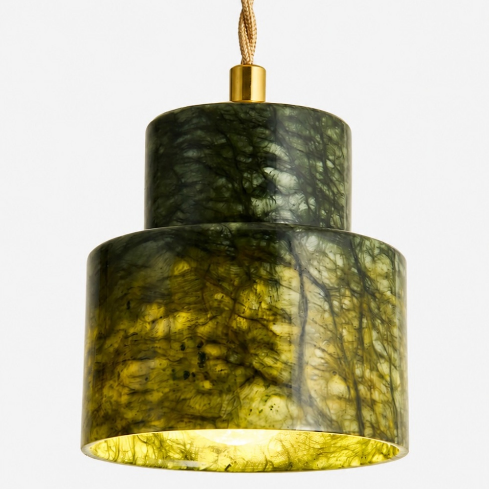 Cilindro inferior de jade iluminado