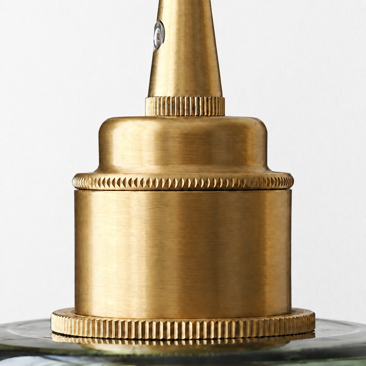 Metal pendant hardware detail