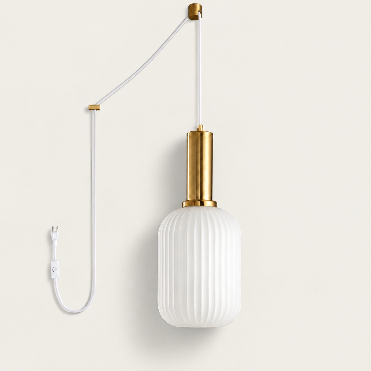 White ribbed glass colour