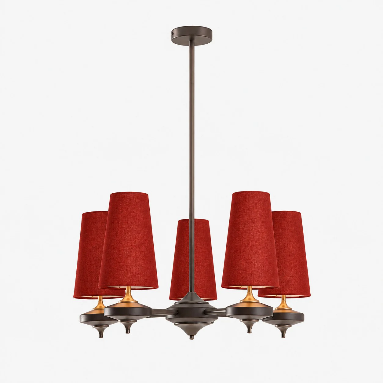 Warm red Hour Rho chandelier