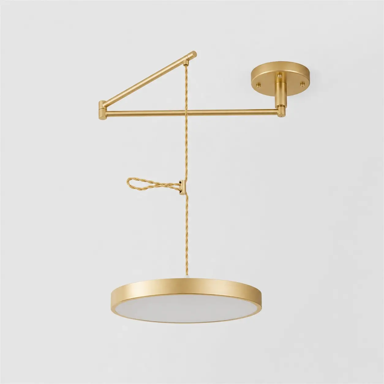 Suspension ronde orientable dorée de 40 cm