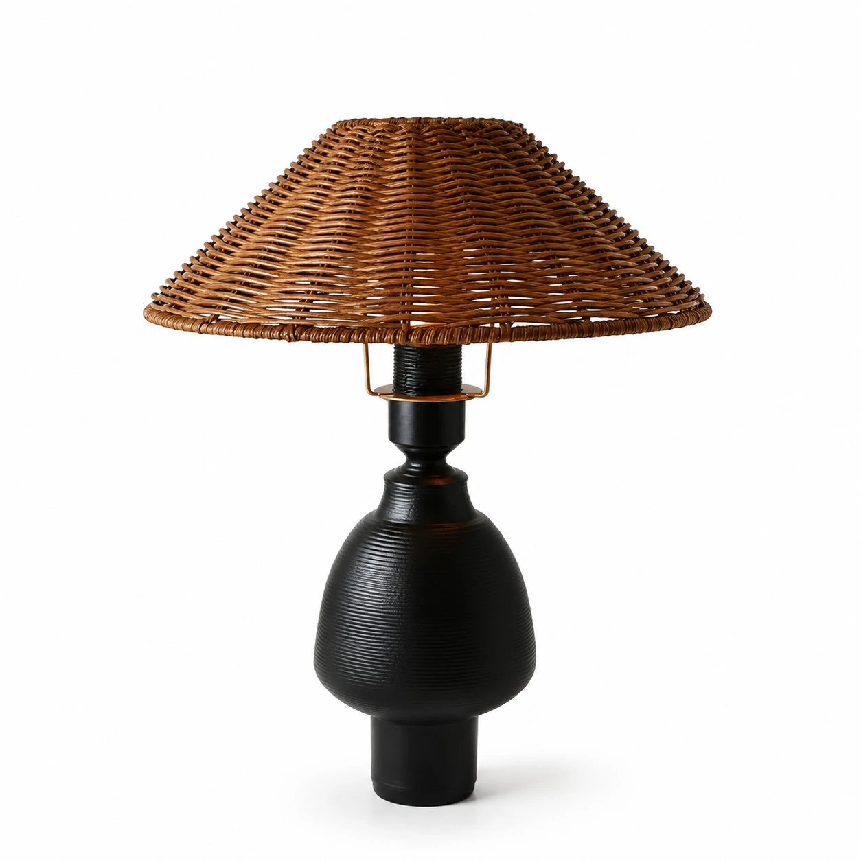 Wabi-Sabi -punottu keraaminen pöytävalaisin