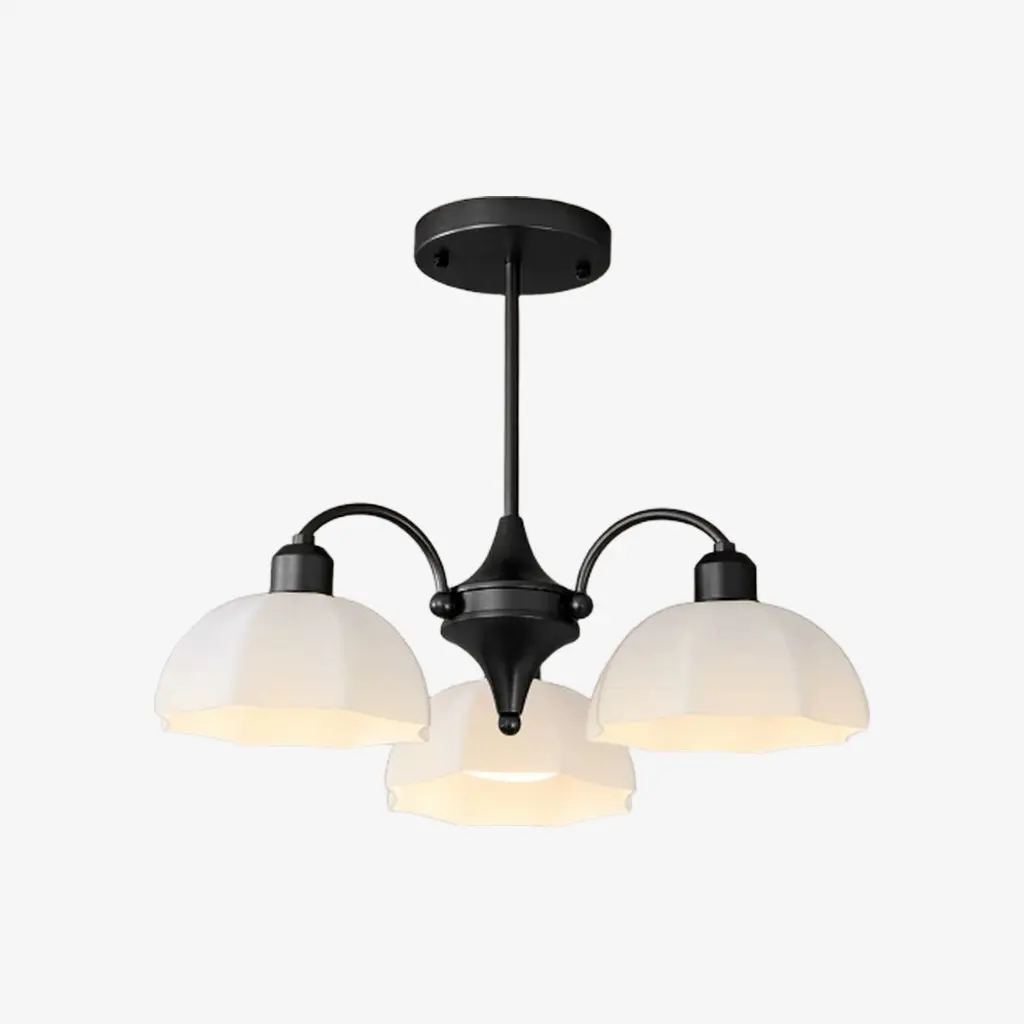 Black chandelier with 3 lights