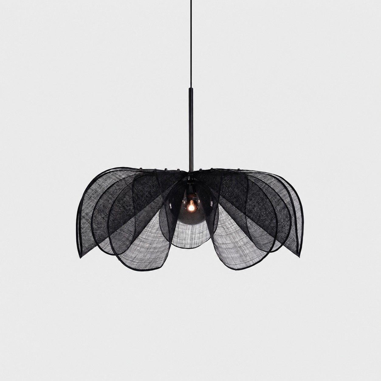 Black petal pendant light 60 cm / 23.6 in