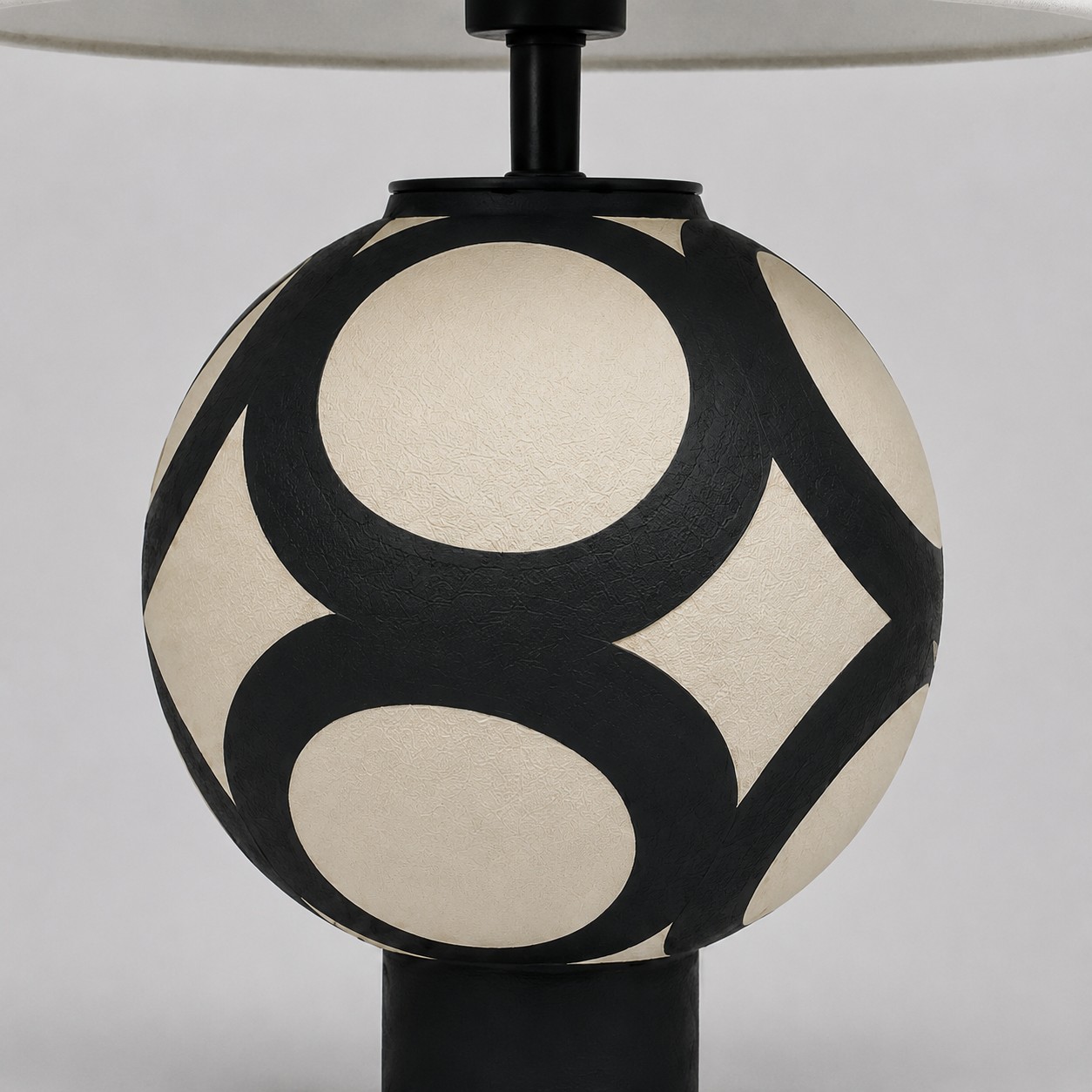 Ceramic globe body texture detail