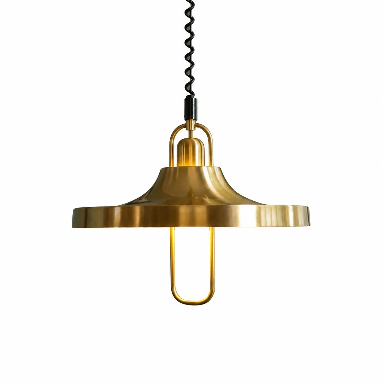 Luminária pendente Bauhaus ajustável com luz de teto retrátil