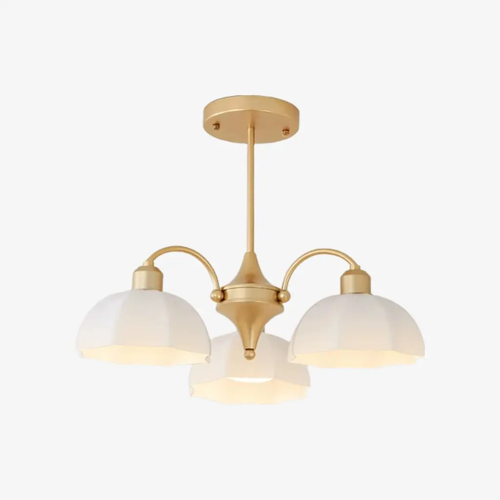 Gold chandelier with 3 lights