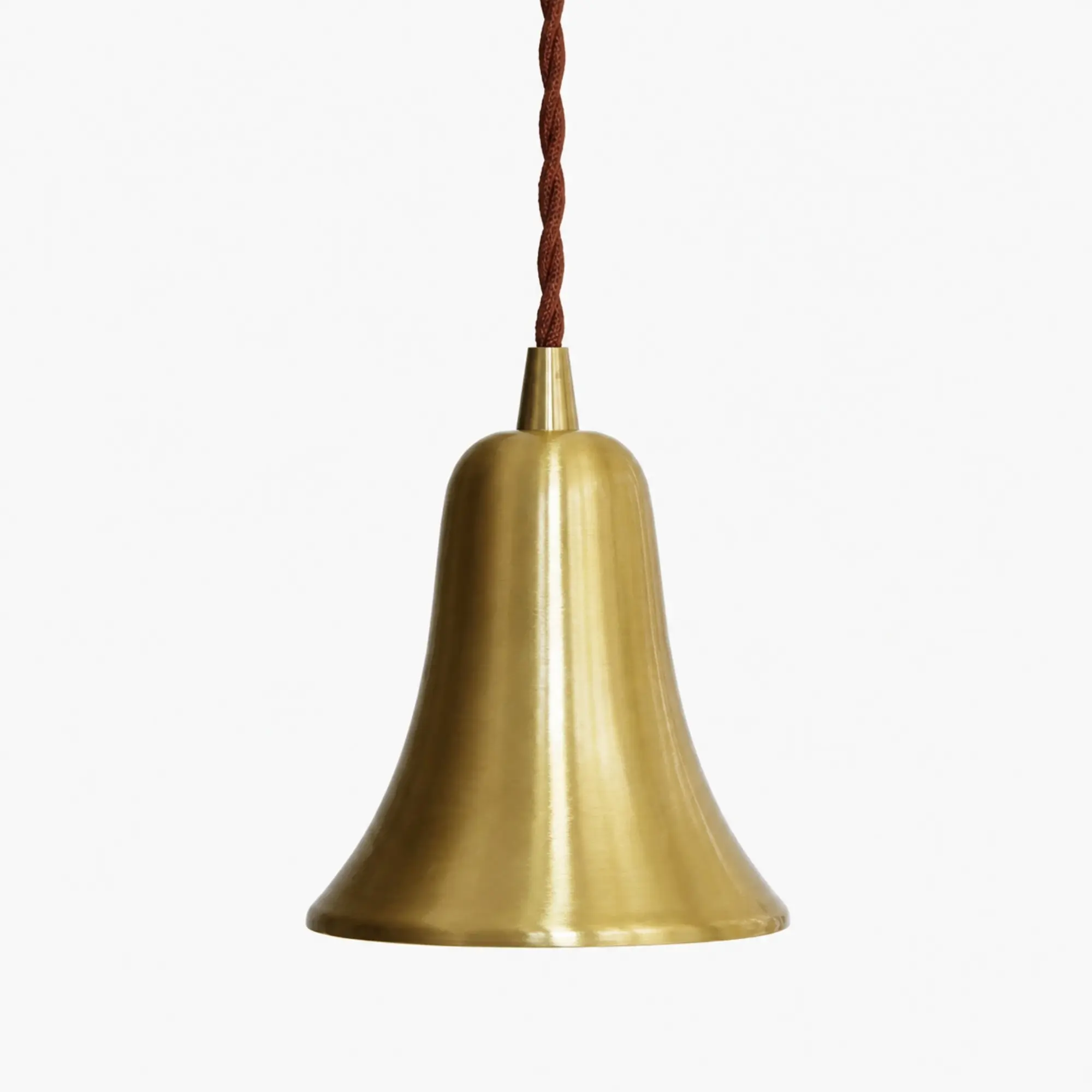 Suspension en forme de cloche en laiton naturel