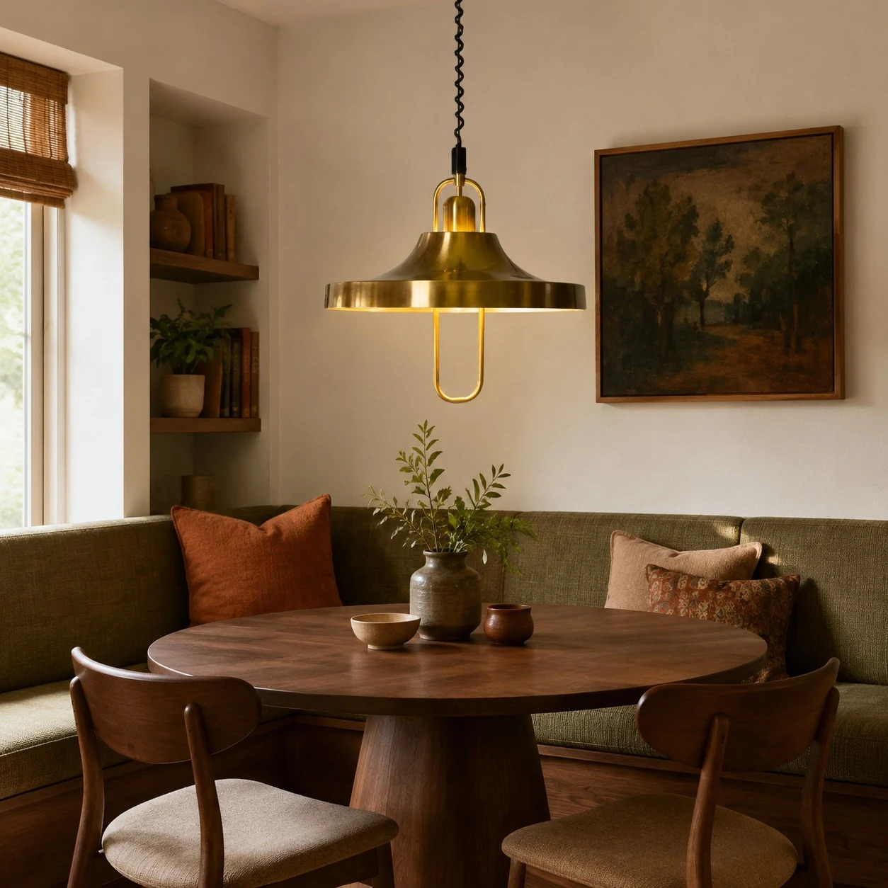 Luminária pendente Bauhaus ajustável com luz de teto retrátil