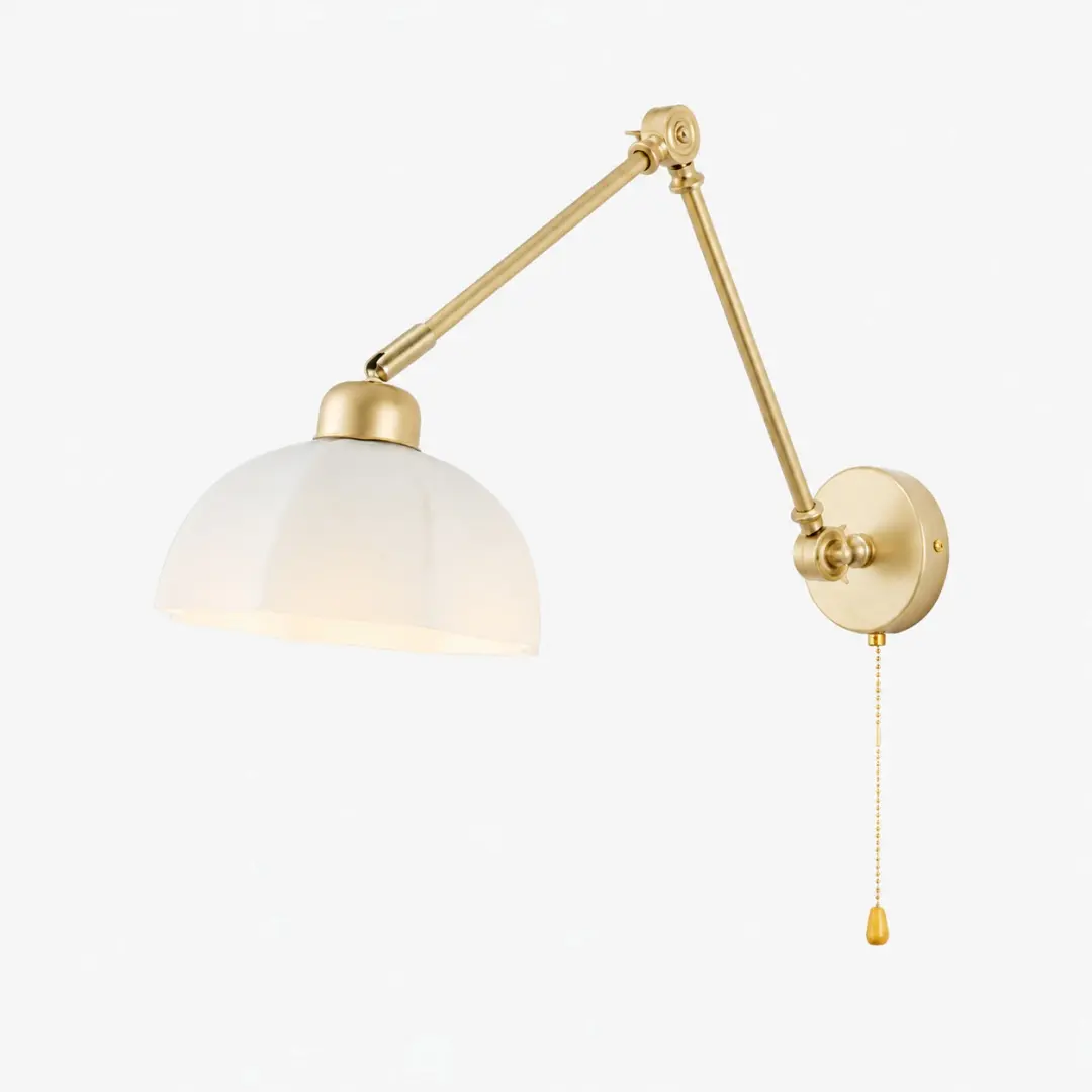 Luminária de parede padrão estilo dourado
