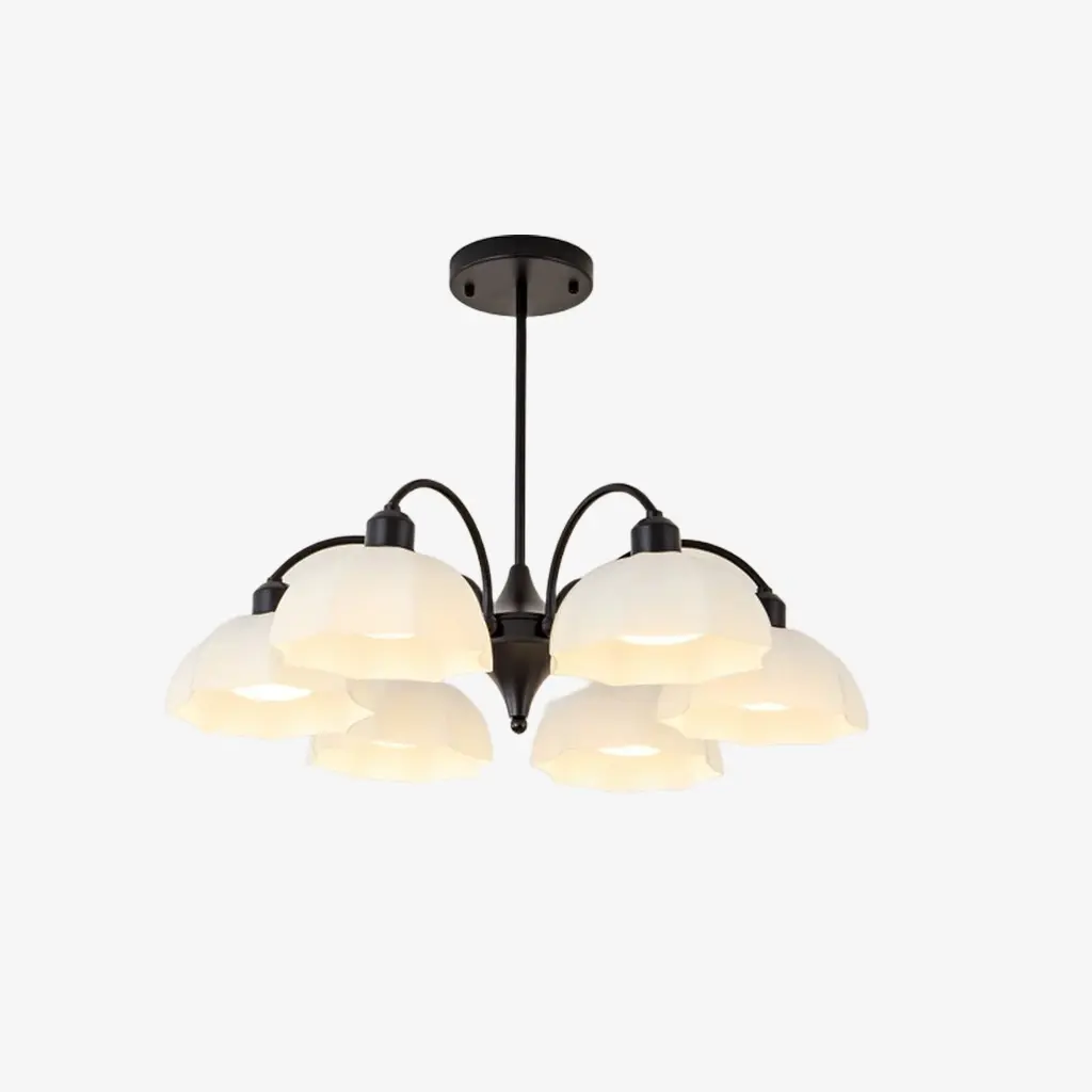 Black chandelier with 6 lights
