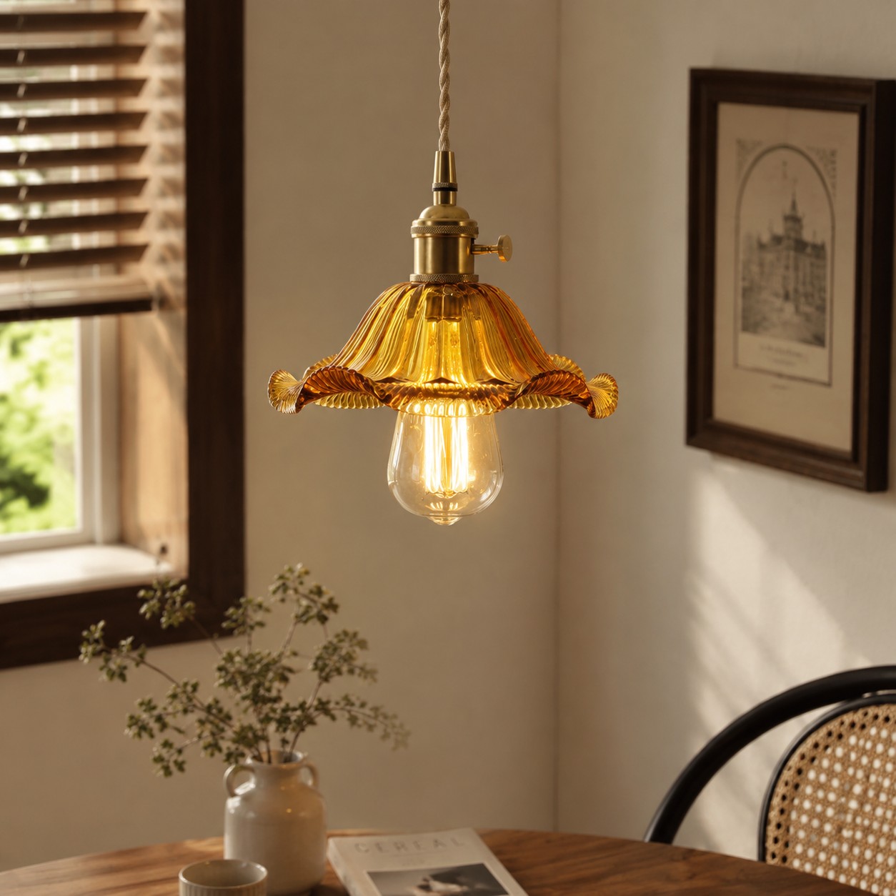 Style L Amber · in a warm interior