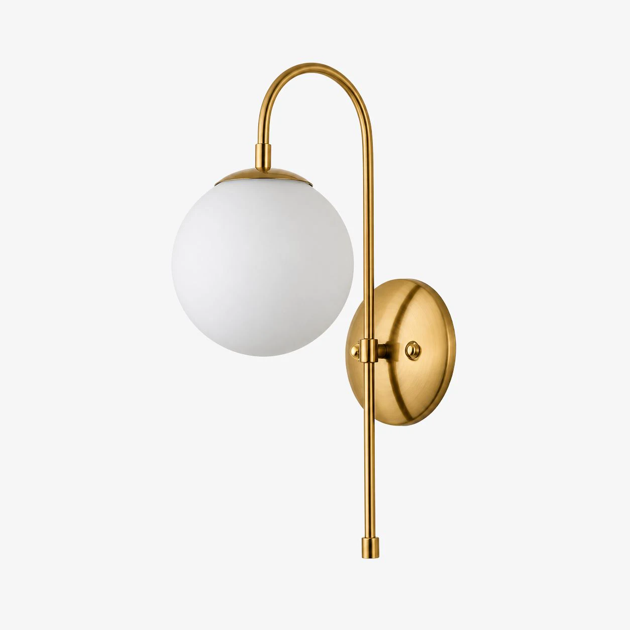 Aplique de parede em vidro leitoso dourado, estilo B