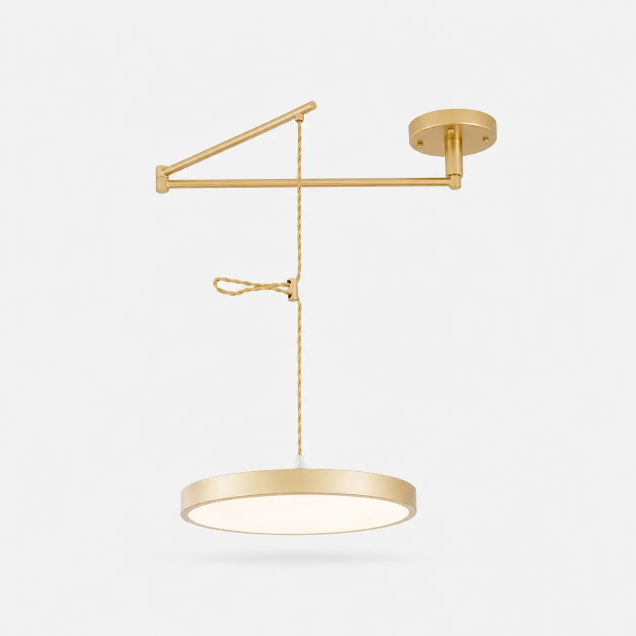 Suspension ronde orientable dorée de 30 cm