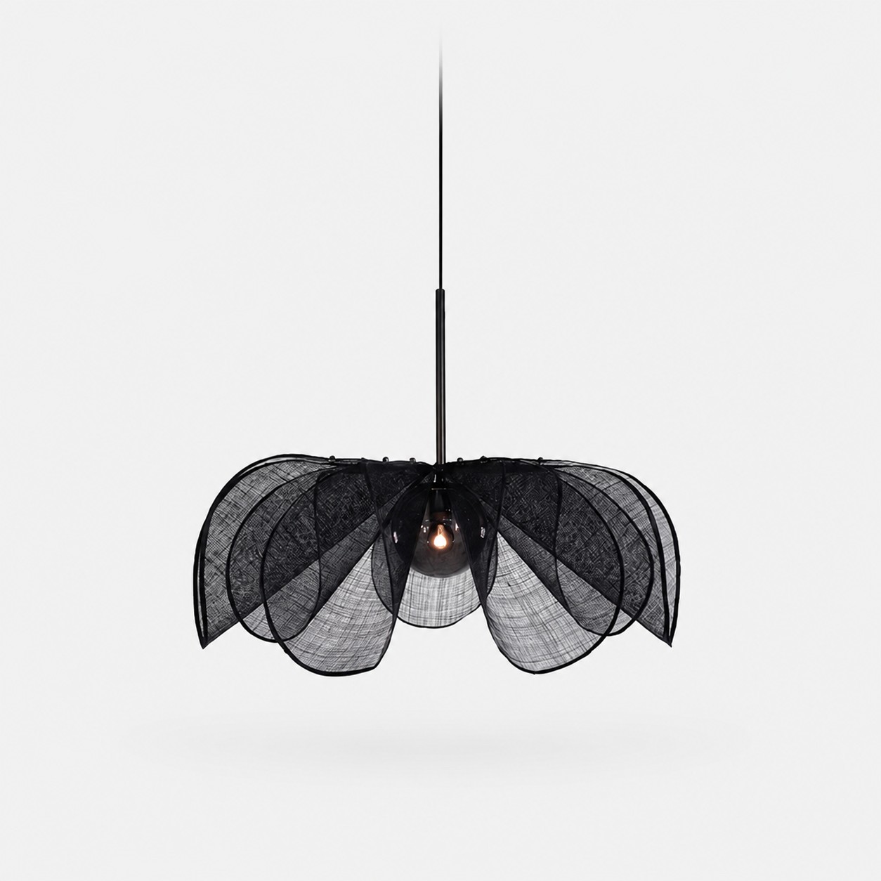 Black petal pendant light 50 cm / 19.7 in