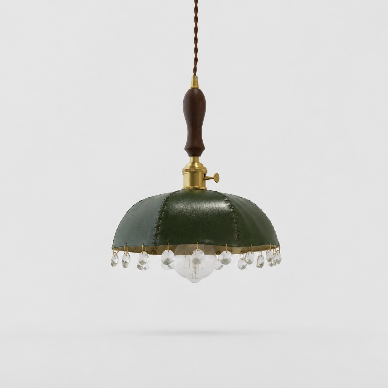 Verde scuro / dettagli in cristallo / D 23 cm / 9,1 pollici