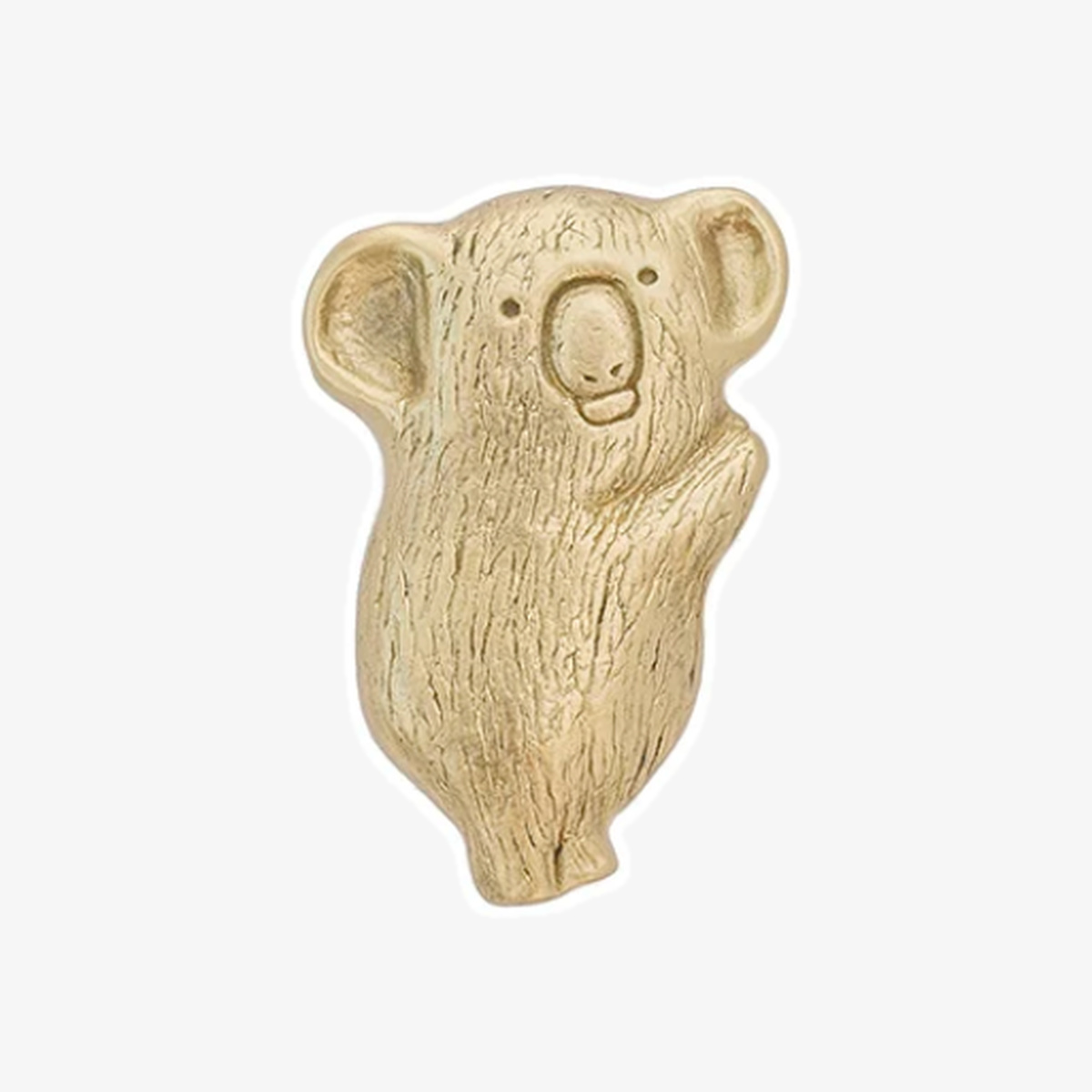Koala Size A brass animal cabinet knob