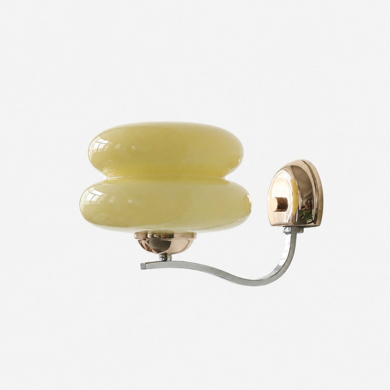 Beige / 1 Head milk glass wall sconce