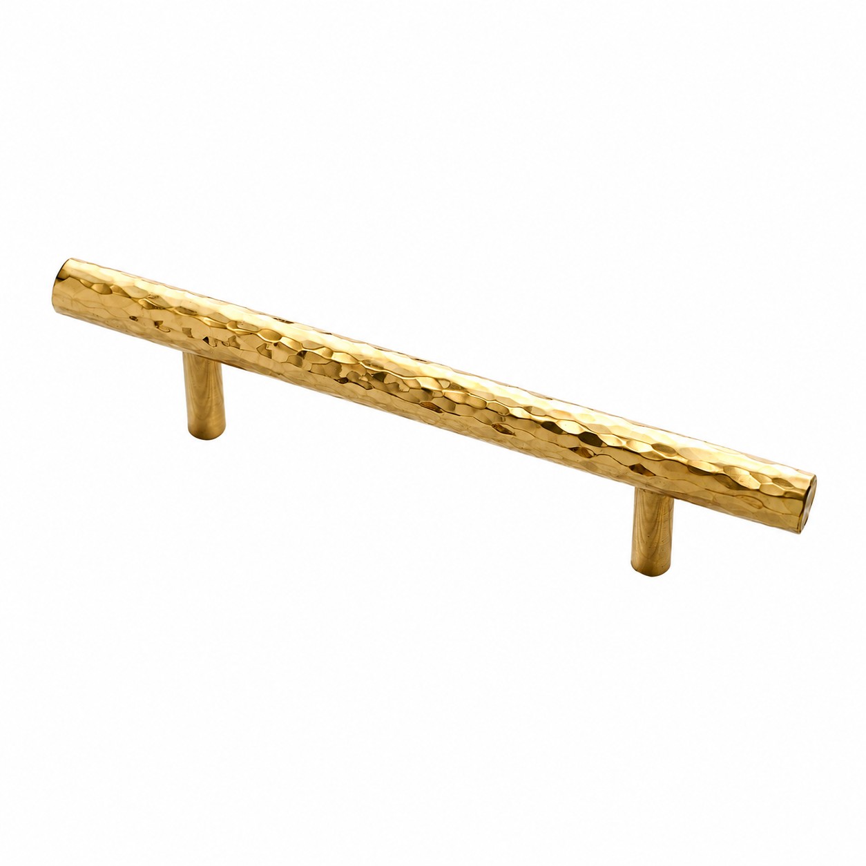 Natural Brass hammered bar pull