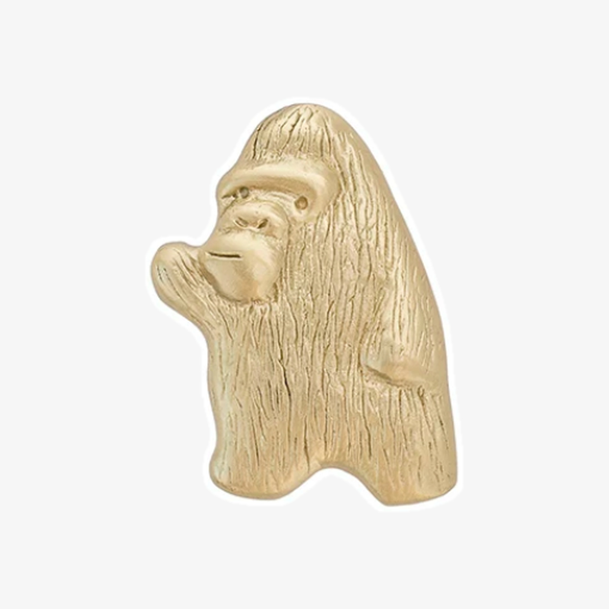 Gorilla Size B brass animal cabinet knob
