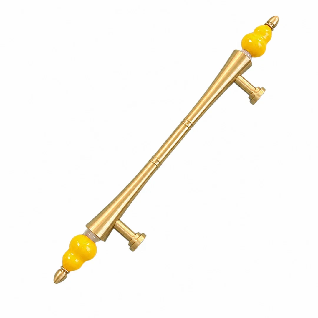 Puxador de armário amarelo limão de 128 mm