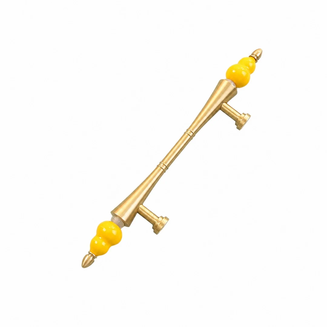 Puxador de armário amarelo limão de 96 mm