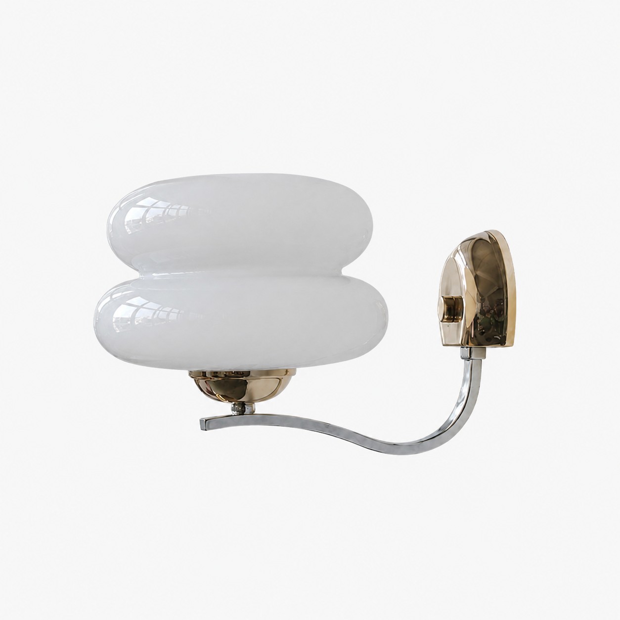 Ivory / 1 Head milk glass wall sconce