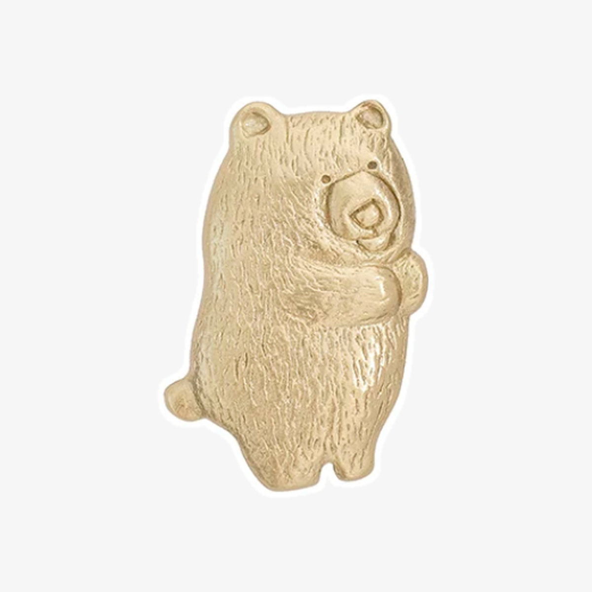Bear Size A brass animal cabinet knob