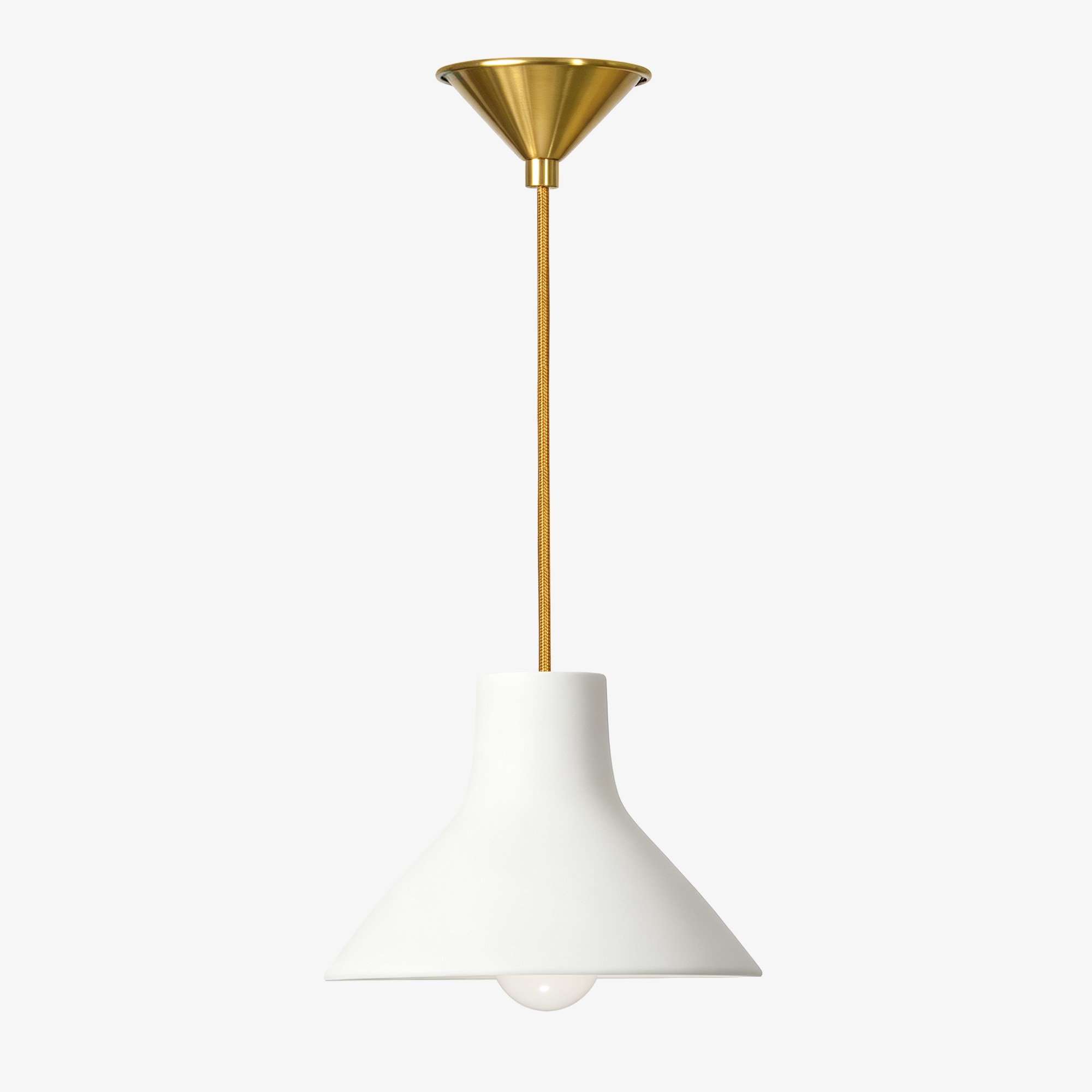 Calvor white standard style one head pendant light