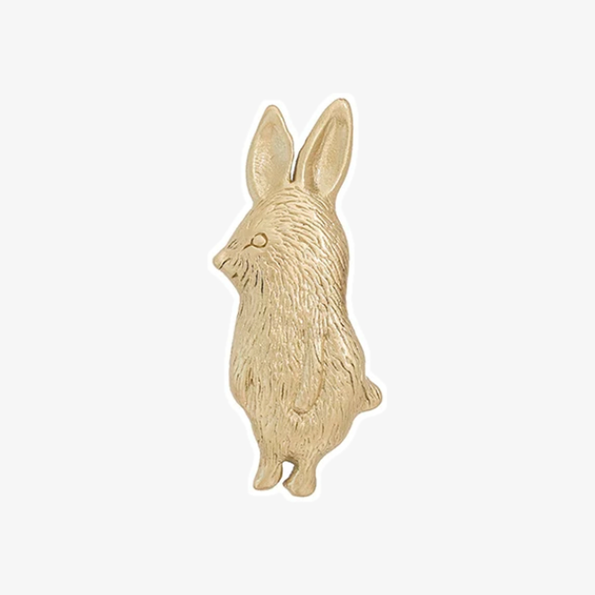 Mouse Size D brass animal cabinet knob