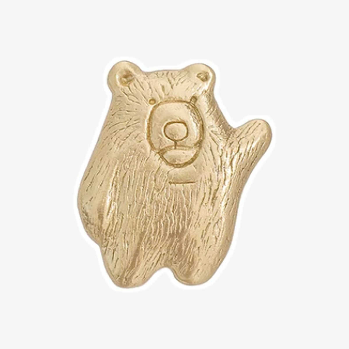 Bear Size B brass animal cabinet knob