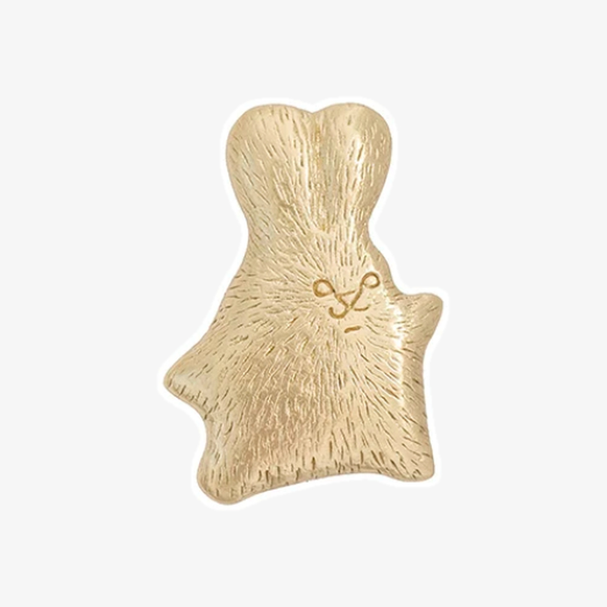 Rabbit Size A brass animal cabinet knob