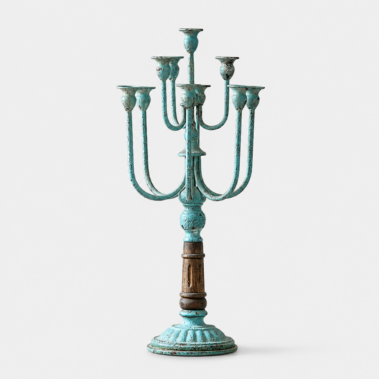 Vintage blue branch candelabra