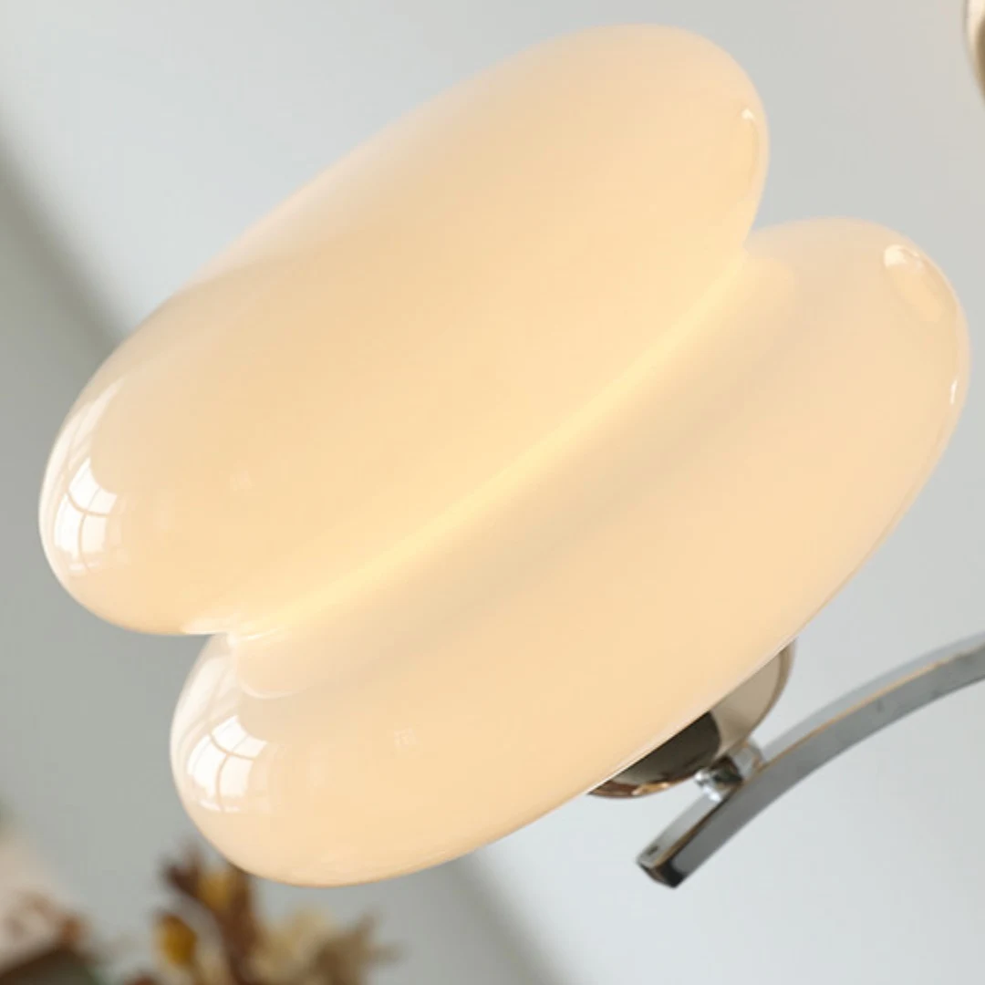 Rounded milk-glass layers