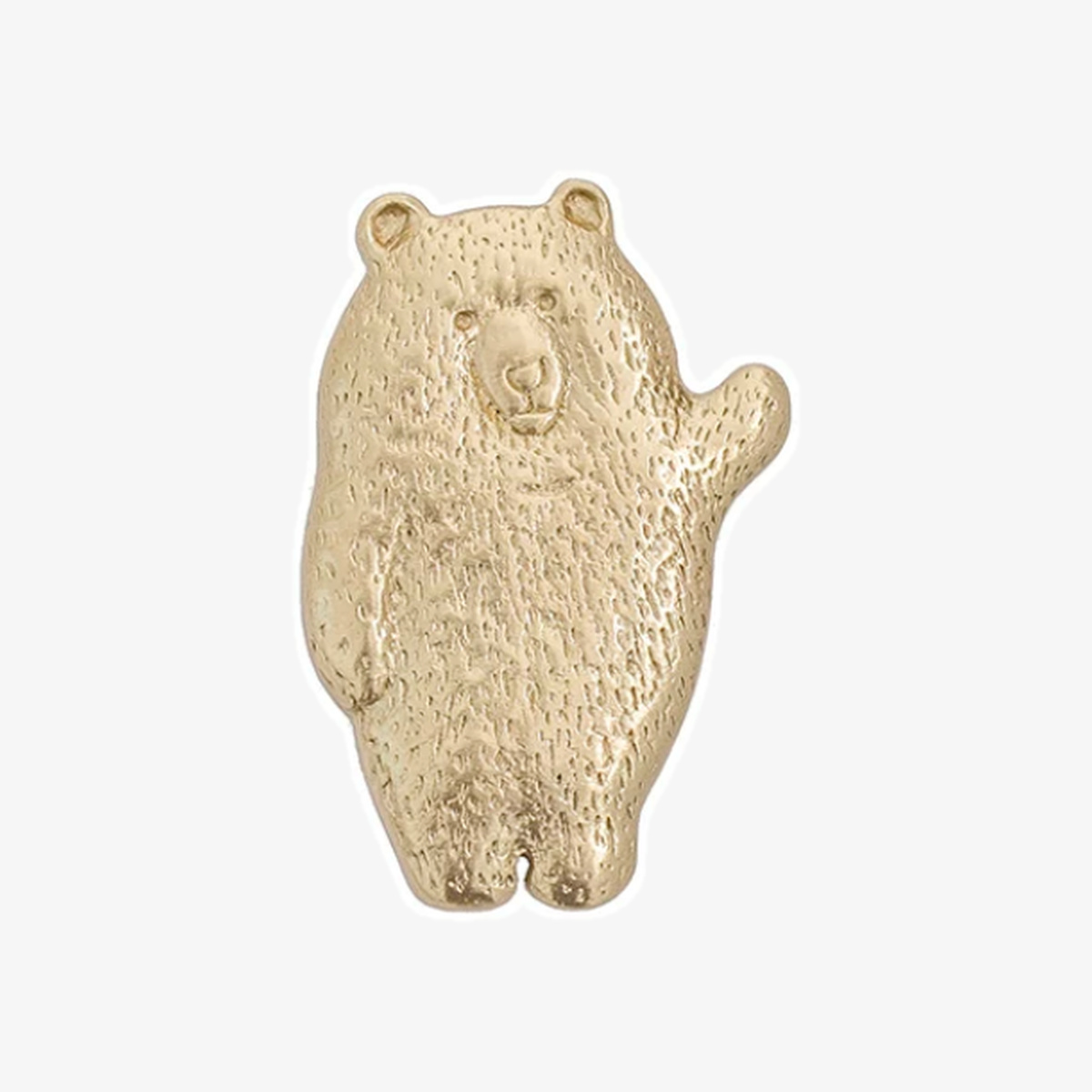 Bear Size C brass animal cabinet knob