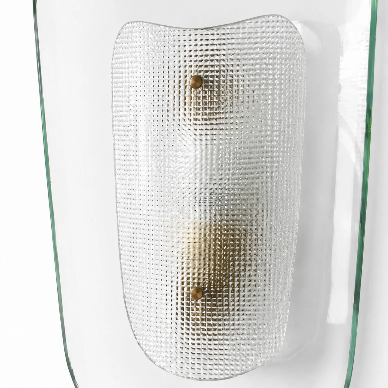 Clear glass and textured inner shade detail