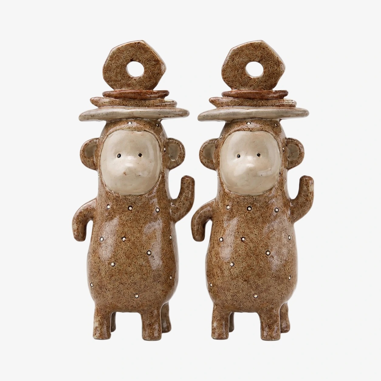 Monkey Bookends resin sculpture