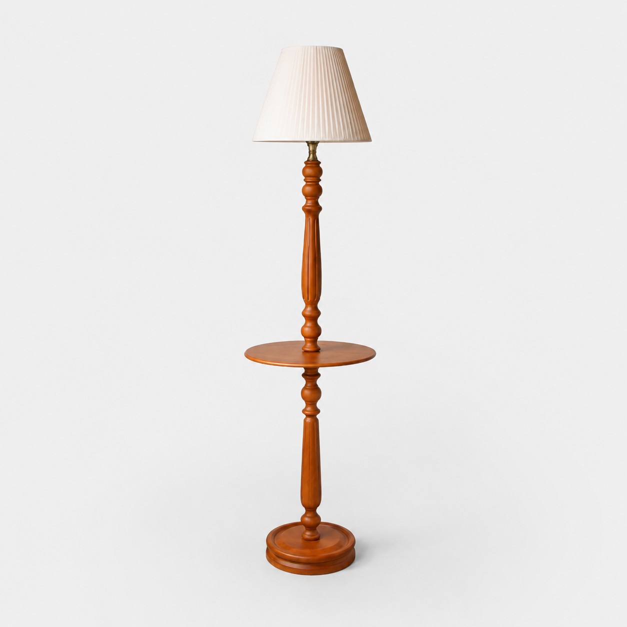 Coffee pleated shade with side table