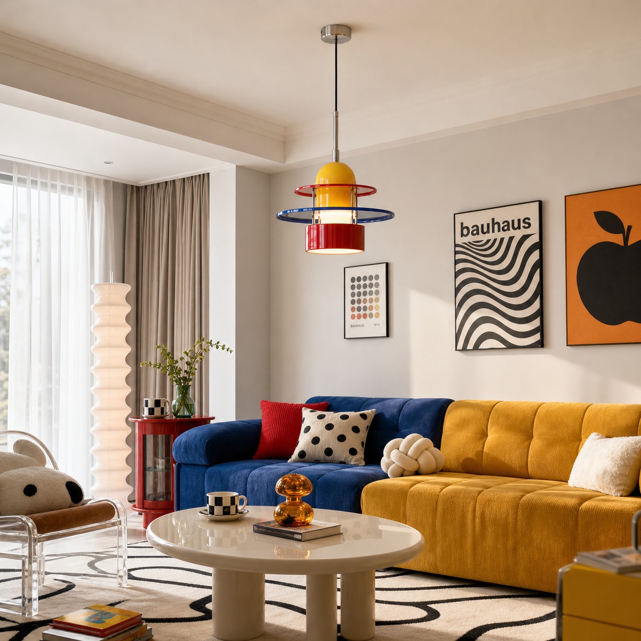 Bauhaus Fargeblokk Pendellampe 1
