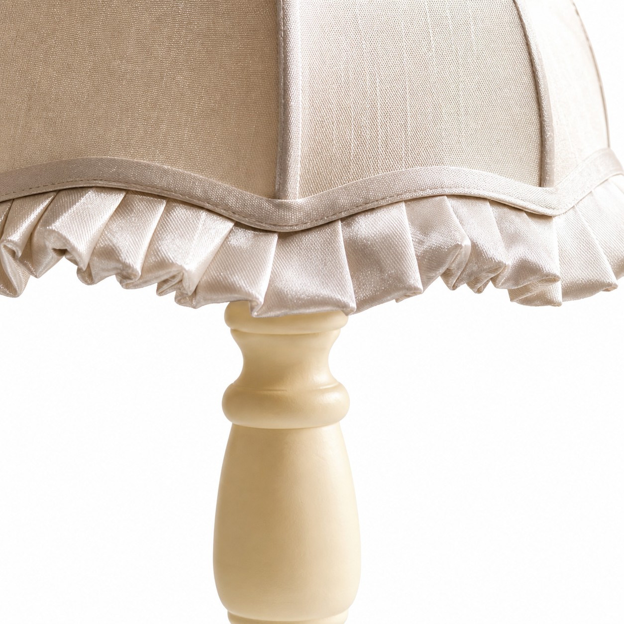Close view of the fabric shade panels